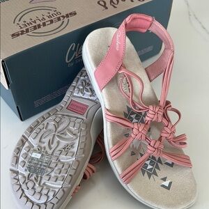 Skechers Pink Sandals with Soft Comfort Design